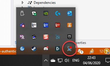 CrucibleTracker app in windows system tray